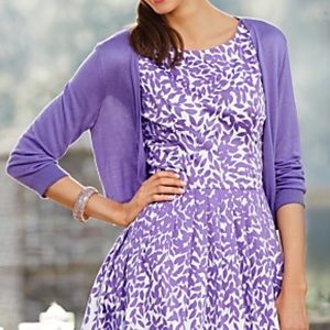 Talbots Wisteria Leaf Print Dress Size 6p